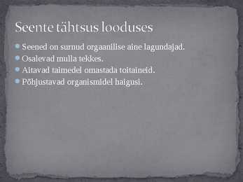 Seened looduses ja inimese elus #5