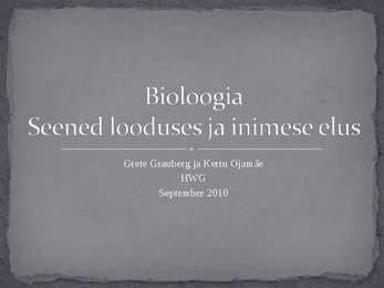 Seened looduses ja inimese elus