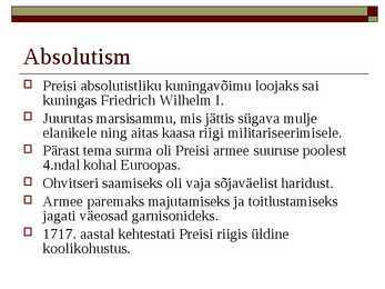 Saksamaa riiklik korraldus 17 -18 sajandil #7