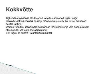 Inglismaa majandus #10