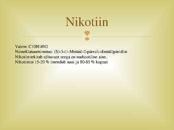 Alkaloidid-Nikotiin #2