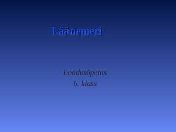 LÄÄNEMERI