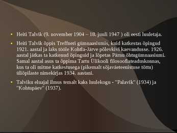 Heiti Talvik #2