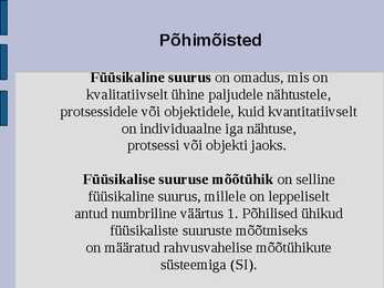 Füüsikaliste suuruste-mõõtmine ja dimensioon #3