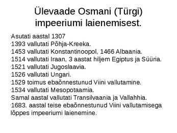 Türgi suurvõimu langus ja Krimmi sõda #2