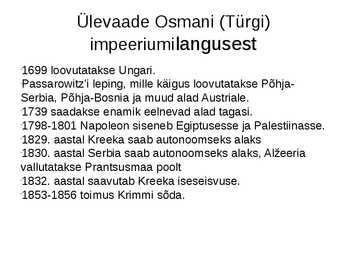 Türgi suurvõimu langus ja Krimmi sõda #4