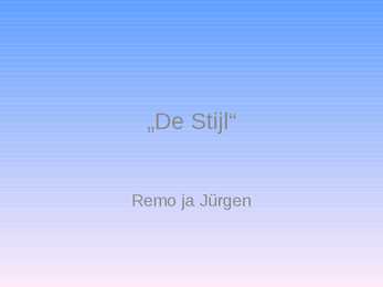 De Stijl