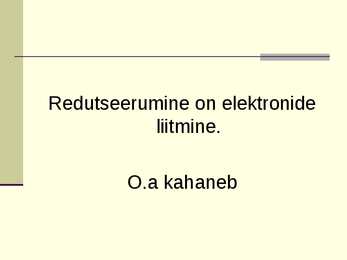 Redoksreaktsioonid #7