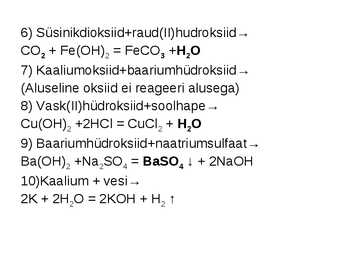 Hüdroksiidid e-alused #11