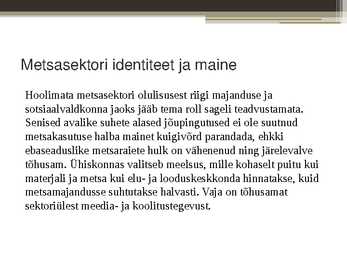 Metsanduse arengukava #12