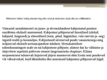 Metsanduse arengukava #14