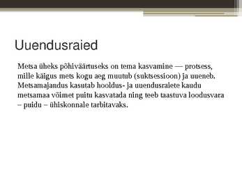 Metsanduse arengukava #4