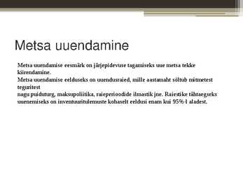 Metsanduse arengukava #5