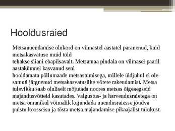 Metsanduse arengukava #6