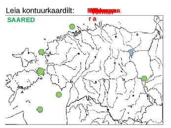 Eestimaa kaardil kontuurkaart #3