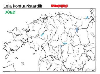 Eestimaa kaardil kontuurkaart #7