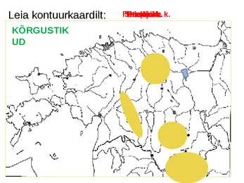 Eestimaa kaardil kontuurkaart #8