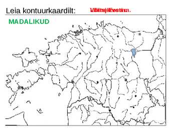 Eestimaa kaardil kontuurkaart #9