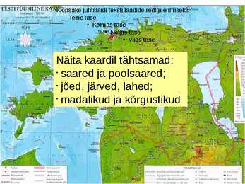 Eestimaa kaardil kontuurkaart #10