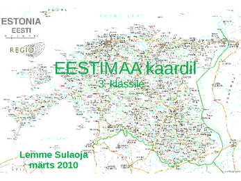 Eestimaa kaardil kontuurkaart