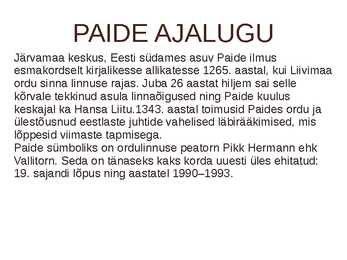 PAIDE LINN #3