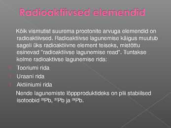 Radioaktiivsus #10