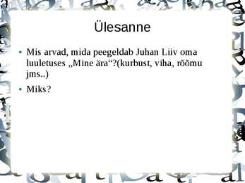 Juhan Liiv powerpoint #12