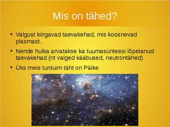 Tähtede esitlus #2