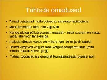 Tähtede esitlus #3