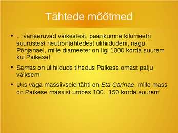 Tähtede esitlus #5