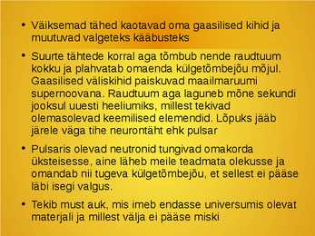 Tähtede esitlus #8