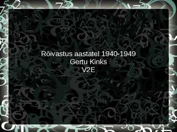 Rõivastus aastatel 1940-1949