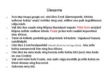 Eesti geograafiline asend ja äärmuspunktid #5