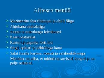 ALFRESCO #7