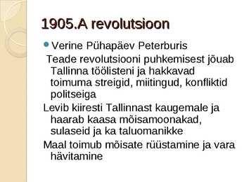 1905-aasta revolutsioon ja Eesti #3