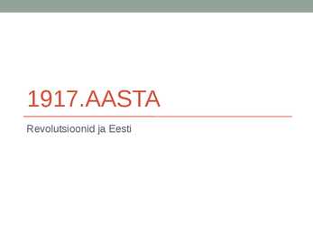 1917-aasta revolutsioonid