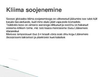 Läänemere keskkonnaprobleemid #5