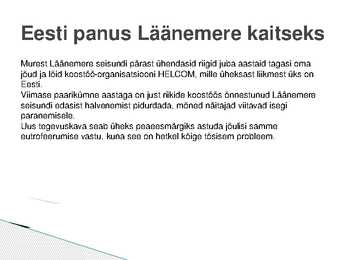 Läänemere keskkonnaprobleemid #7