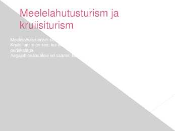 Turismisvormid #3