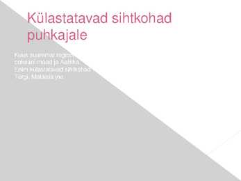 Turismisvormid #5