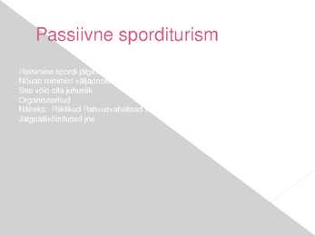 Turismisvormid #9
