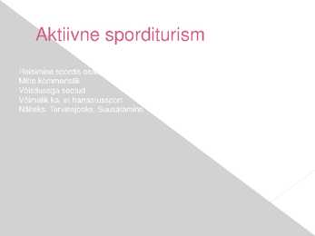 Turismisvormid #10