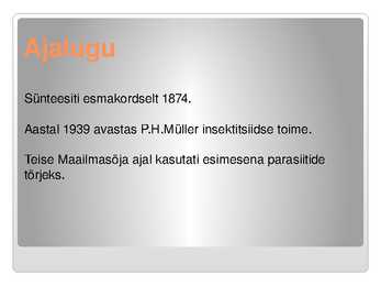 DDT ehk diklorodifenüültrikloroetaan #4