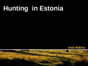 Hunting in Estonia