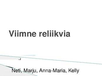 Viimne reliikvia