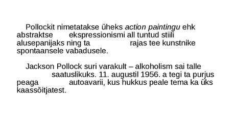 JACKSON POLLOCK #11