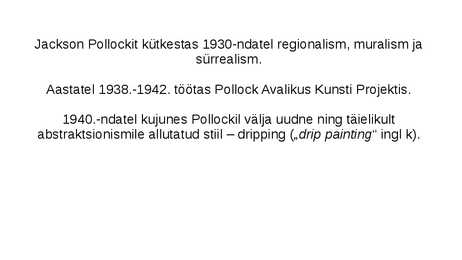 JACKSON POLLOCK #3