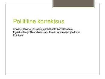 Poliitiline korrektsus #4