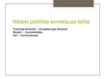 Poliitiline korrektsus #5