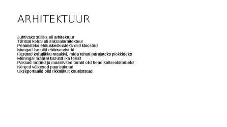 Arhitektuur läbi aegade #44